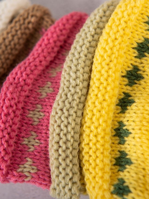 Women's Colorful Striped Slouch Socks Warm Color-blocked Star-patterned Wool Floor Ethnic Style Mid-calf Socks