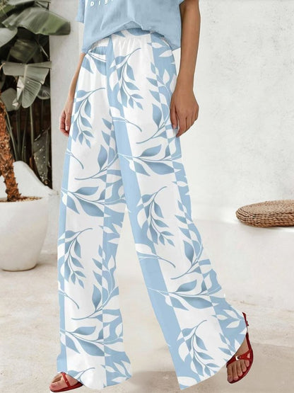 Women Floral Long Pants Casual Spring/Fall Trousers