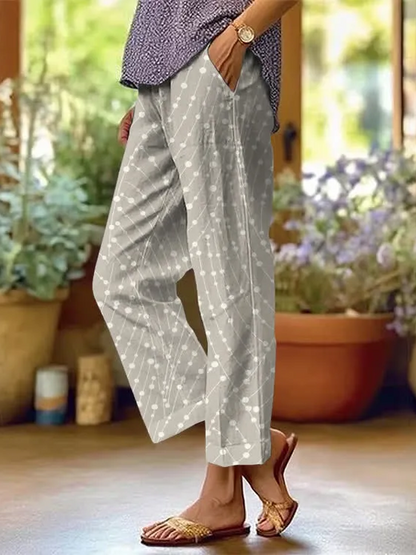 Women Abstract Long Pants Casual Spring/Fall Trousers
