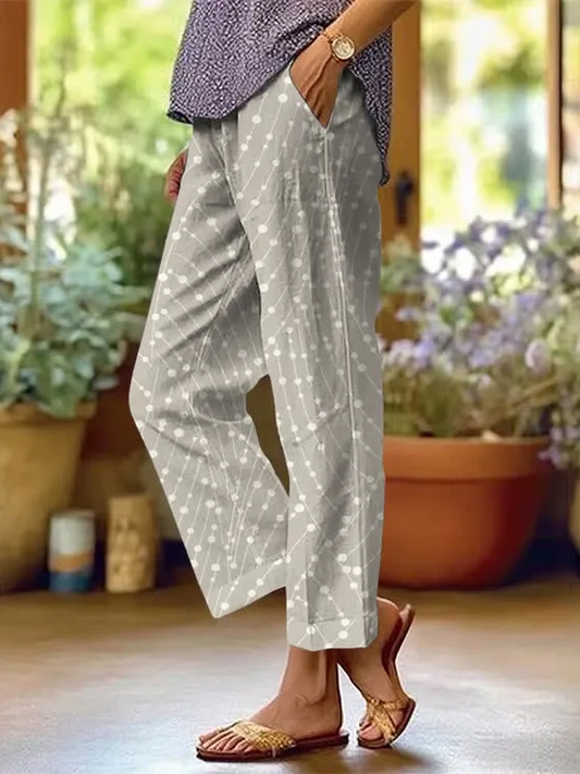 Women Abstract Long Pants Casual Spring/Fall Trousers