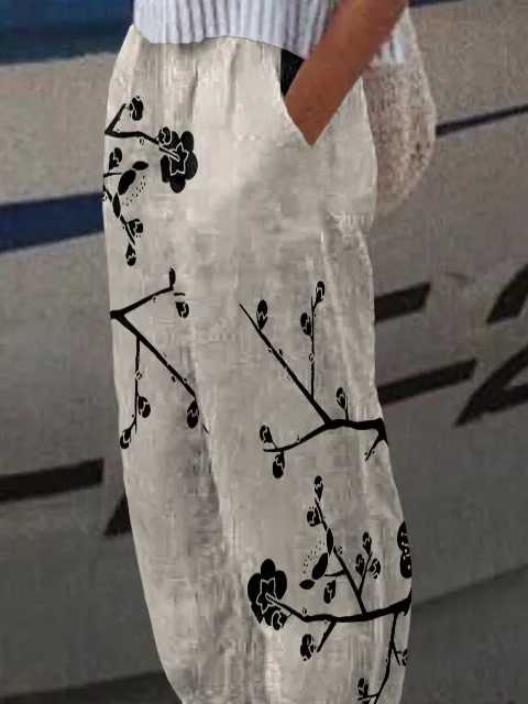 Women Abstract Long Pants Casual Spring/Fall Trousers
