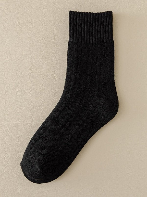 Plush And Thick Towel Socks Twisted Autumn And Winter Style Mid-tube Socks Women's Long Socks Thick Socks Winter Warm Women's Socks