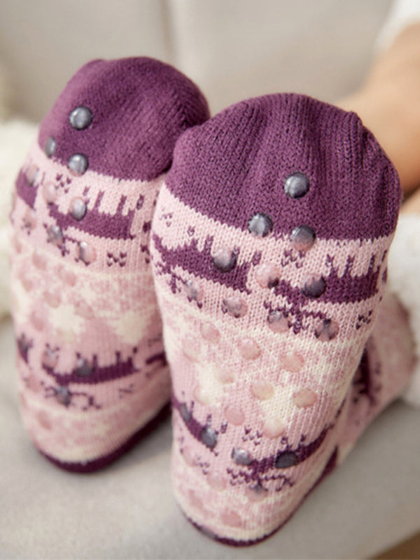 Womens Fuzzy Home Sleep Socks
