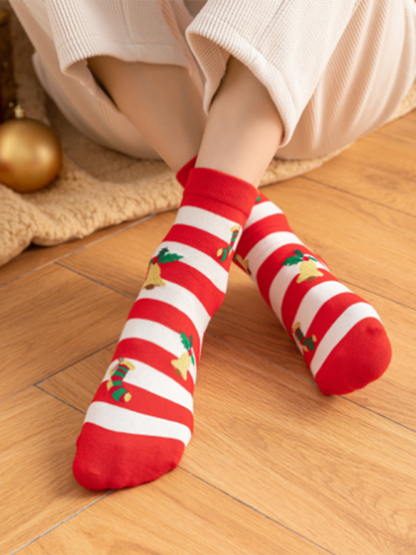 Womens Christmas Cartoon Pattern Socks