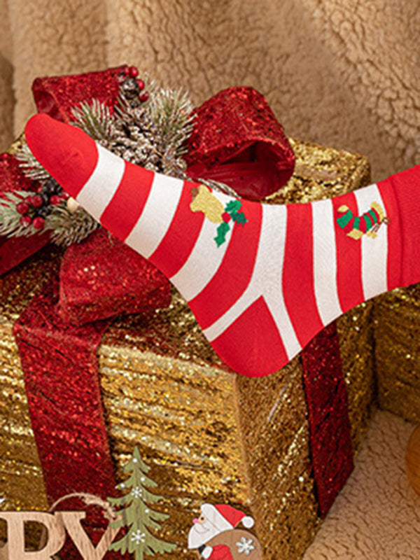 Womens Christmas Cartoon Pattern Socks
