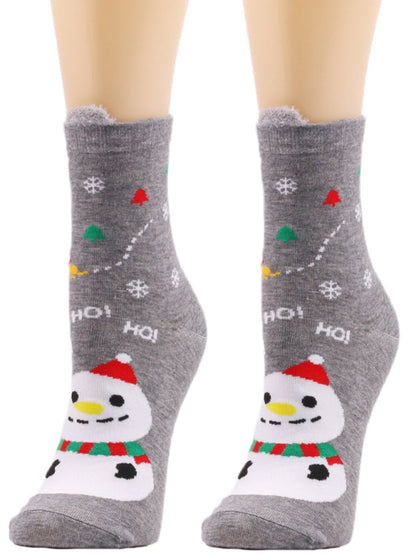 Womens Christmas Tube Trendy Socks