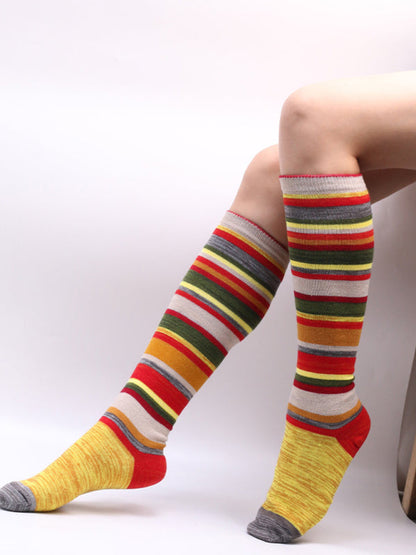 Womens Colorful Striped Socks