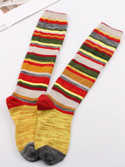 Womens Colorful Striped Socks